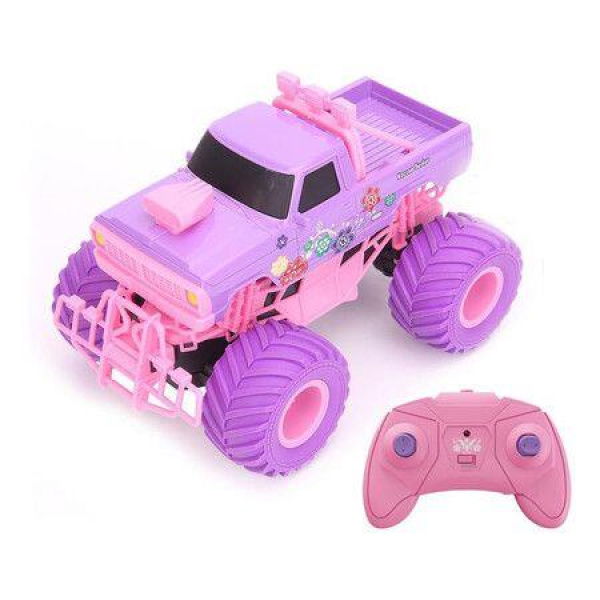 2.4G Electric Remote Control Pickup Car, Anti-Collision RC Off-Road Vehicle RC Racing Pink/Purple Car Toy, Birthday Christmas Gift for Children