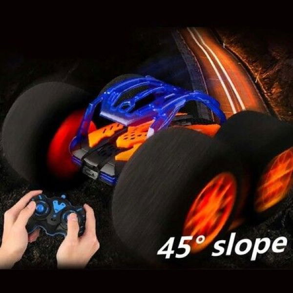 2.4G Indoor Remote Control Car With Soft Wheels 4CH Max 20km/h Vehicle 4WD Remote Control Monster Truck Jumping RC Car For Ages 5 And Up Orange.