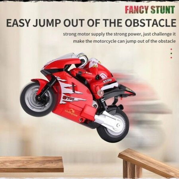 2.4GHz Jump Remote Control Rechargeable Motorcycle RC Full-scale Floaty Toy Racing Mini High Speed