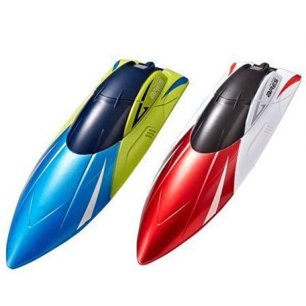 2.4G RC Boat High Speed LED Light Speedboat Waterproof 15km/h Electric Racing Lakes Pools Blue