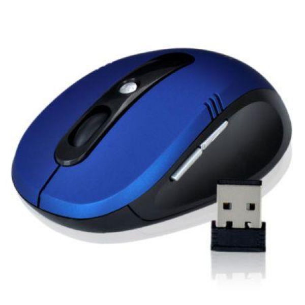 2.4GHz USB Wireless Mouse Optical Mice USB Receiver RF 2.4GHz For PC Laptop Blue