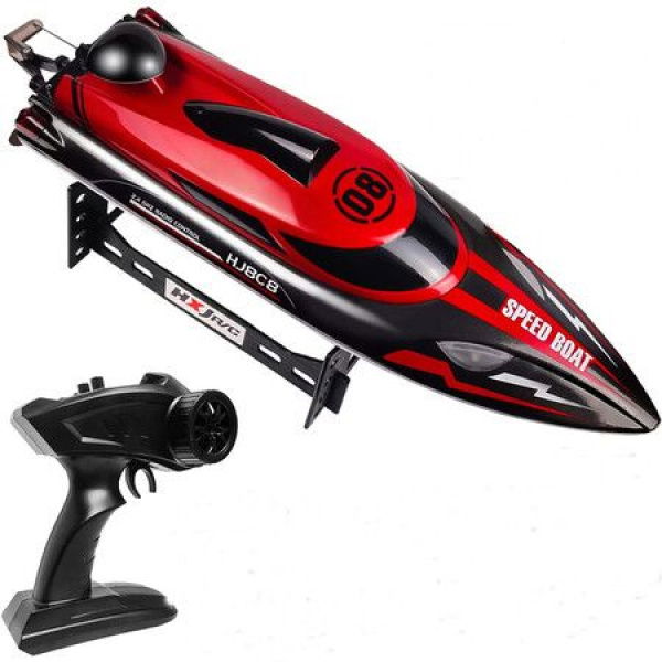 2.4GHz RC Boat: 20+ MPH High-Speed Remote Control Boat For Adults And Kids For Pools And Lakes. Low Battery Alarm.