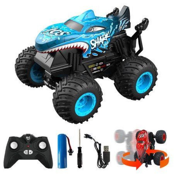 2.4Ghz RC Monster Trucks Dinosaur Remote Control Stunt Car with Light & Music 360Â°Spin Walk Upright& Drift for Boys Ages 8+