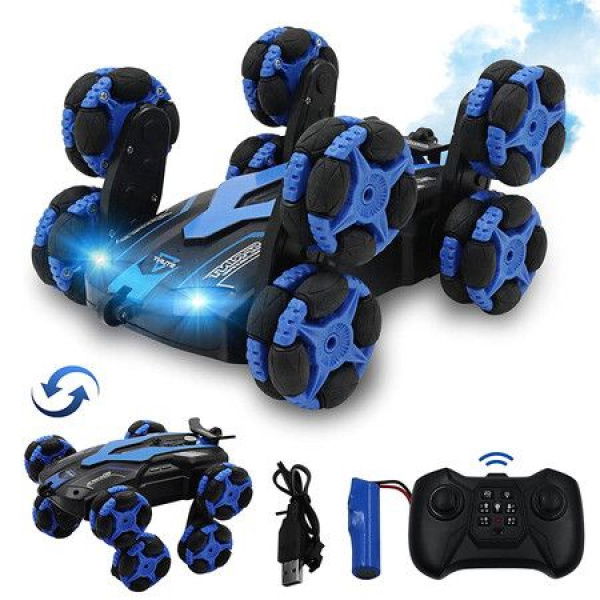 2.4GHz Remote Control Drift Stunt Trucks 8-Wheel Racing Cars 360° Rotating Stunt Car RC Off-Road Climbing Car.