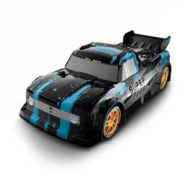 2.4GHz Remote Control Truck, High Speed Drifting RC Car, Lights and Spray, Toy Car for Boys Girls (Blue)