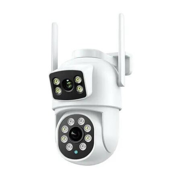 2.4GHz WiFi Camera for Home Security, Outdoor 360Â° PTZ Surveillance Camera with Motion Detection Tracking/Siren/2-Way Audio/Vision, No Memory Card