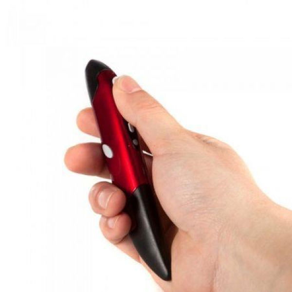 2.4GHz Wireless Optical Pen Mouse Adjustable 500/1000 DPI For PC Android Red.