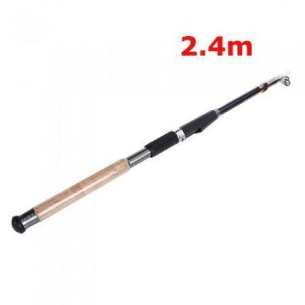 2.4m 7.87ft Portable Telescopic Fishing Rod Travel Spinning Fishing Pole