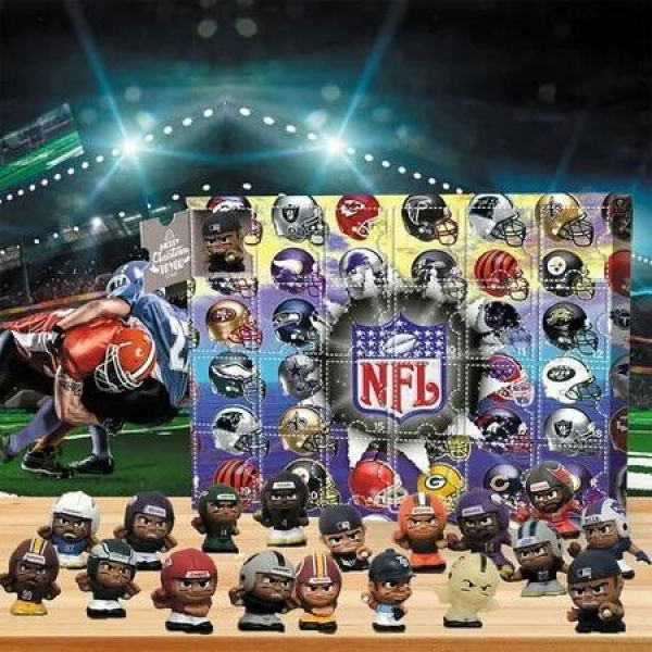 24PCS American Football Advent Calendar,Cute Football Characters 24 Days Christmas Calendar,Rugby Advent Calendars (2Pack)