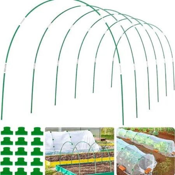 25 Pack Greenhouse Hoops Vegetable BirdProof Animal Plant Arch Protection