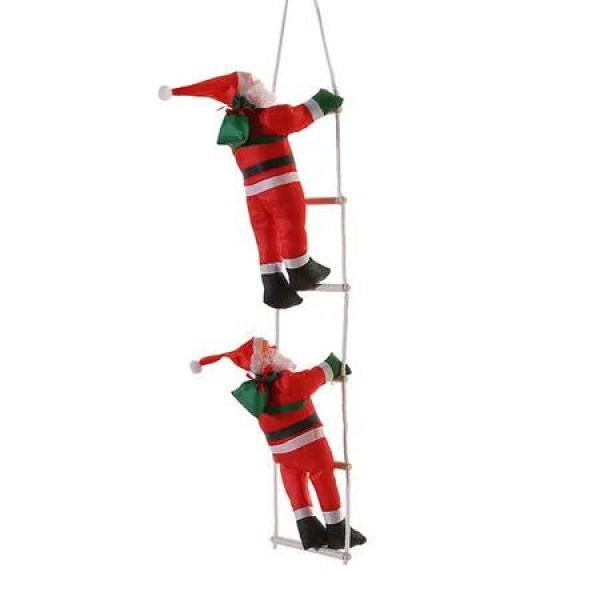 25cm 2 Santa Claus Climbing Ladder Ornament Christmas Tree Decor for Indoor and Outdoor Parties Christmas Gift