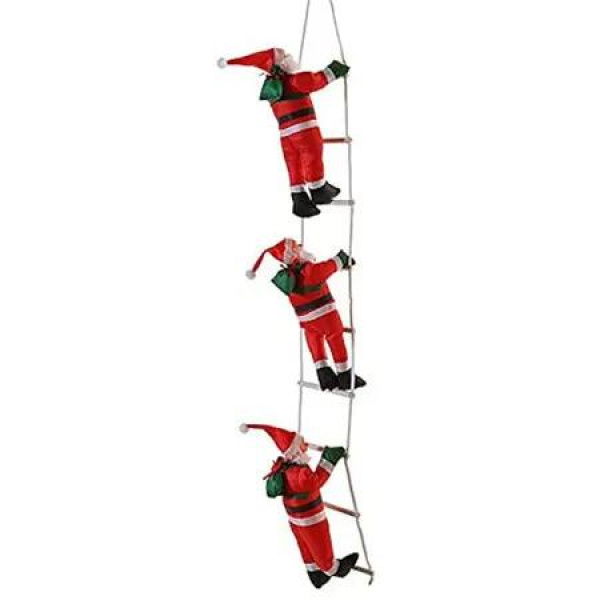 25cm 3 Santa Claus Climbing Ladder Ornament Christmas Tree Decor for Indoor and Outdoor Parties Christmas Gift