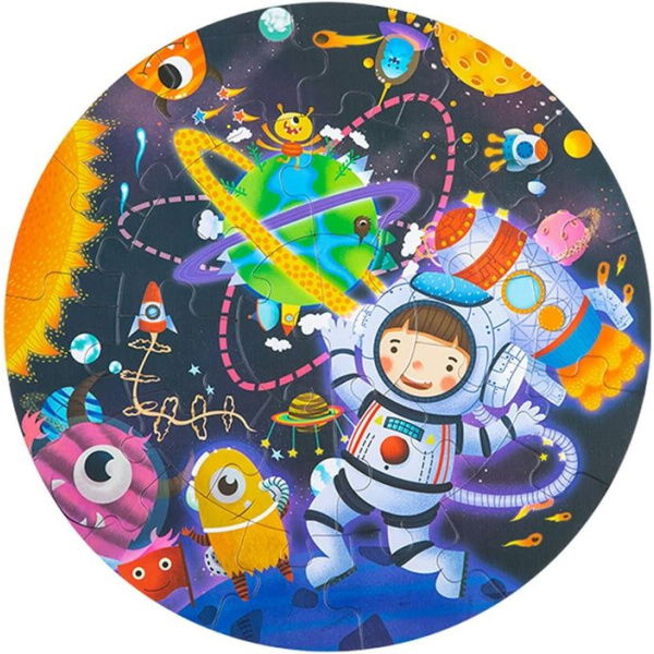 26 Pcs Space Exploration Solar System Jigsaw Puzzles Montessori Puzzles STEM Learning For Toddlers Age 3+