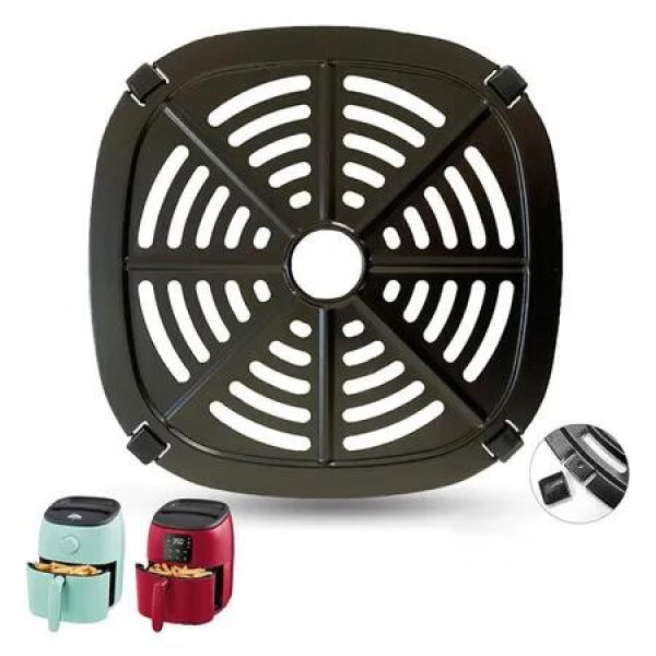 2.6QT Air Fryer Replacement Grill Pan for DASH Tasti-Crisp Electric Air Fryers, Upgraded Grill Crisper Plate Tray Grate Rack Shelf Grid