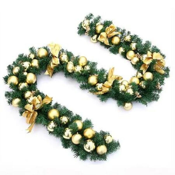 270cm Christmas Tinsel Garland Christmas Tree Garland Hanging Xmas Tinsel Garland for Home Decor Color Gold