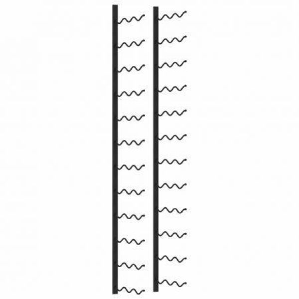 289559 Wall-mounted Wine Rack For 36 Bottles Black Iron
