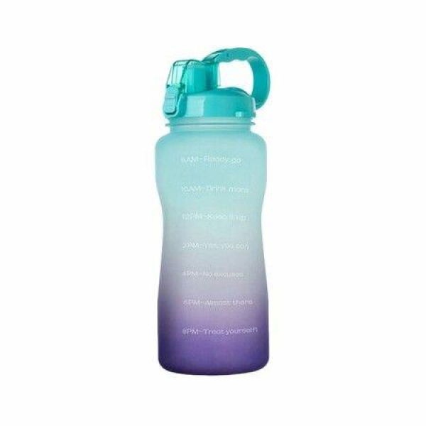 2L Water Bottle Motivational With Time Marker (Green)