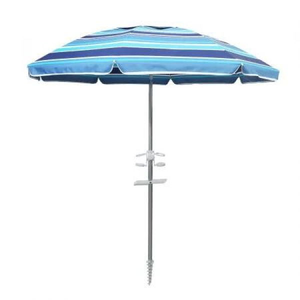 2M Outdoor Beach Umbrellas Sand Blue