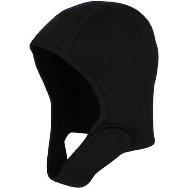 2mm Neoprene Adjustable Scuba Diving Surfing Swimming Sun UV Protection Hat For Women Men - Black