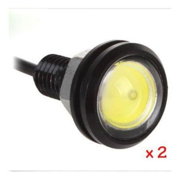 2 Pcs 12V 9W 23cm Car Eagle Eye LED Daytime Running Lights & Screw Energy Saving Reverse Lamp