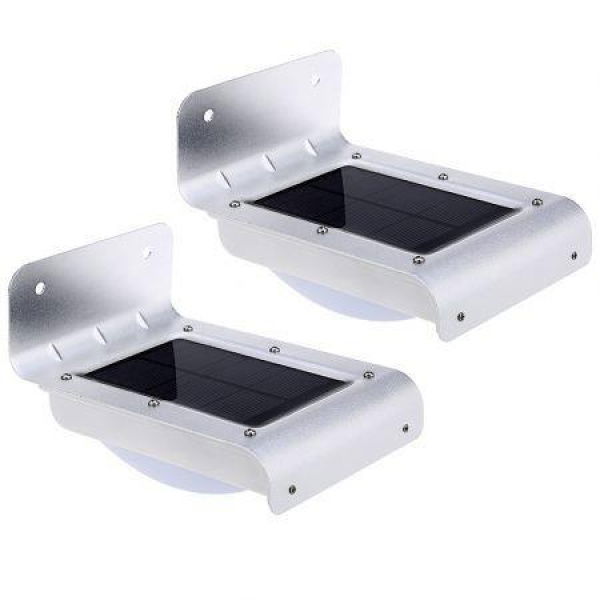 2PCS 16 LEDs Outdoor Solar Motion Light Infrared Sensor Wall Lamp