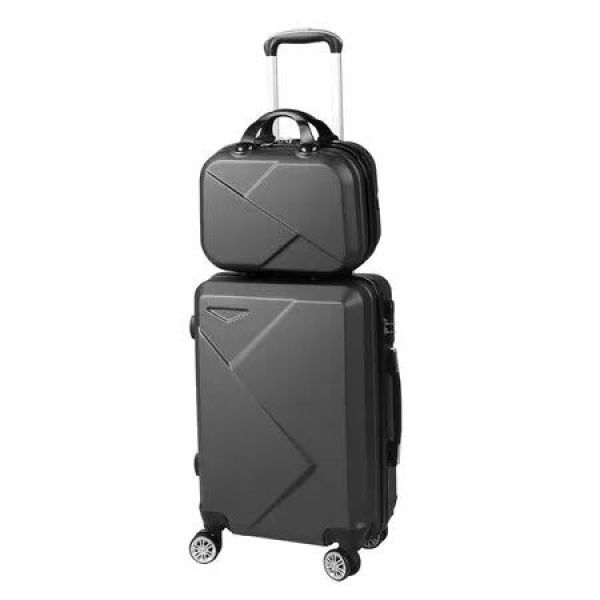 2pcs 20Travel Luggage Set Dark Grey