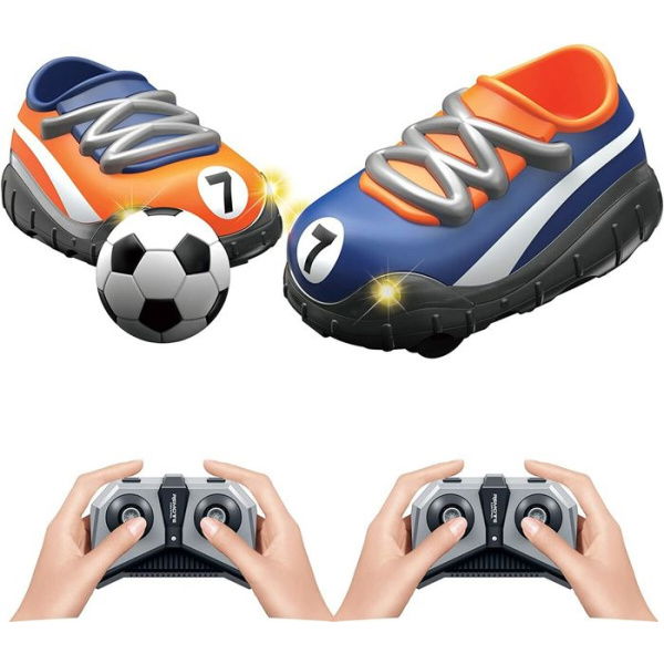 2 Pcs 2.4G Remote Control Car RC Football Soccer Shoes Car With LED Lights Battle Game Toys Birthday Gifts Age 6+