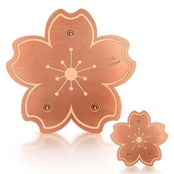 2Pcs 99.99% Pure Copper Bird Bath Disk, 2 Pack Triple Point Support Design Lower Cleaning Frequency for Physical Safe Water Purify Outdoor Bird Bowls