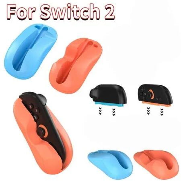 2PCS Gaming Controller Mouse For Switch 2 Joy-Con Ergonomic Left+Right Controller Bracket Game Handle Case Color Blue And Orange