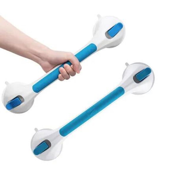 2Pcs Grab Bar for Seniors, 17 Inch Suction Grab Bars for Bathtubs and Showers, Shower Handles for Elderly Suction Bathroom Safety Grip