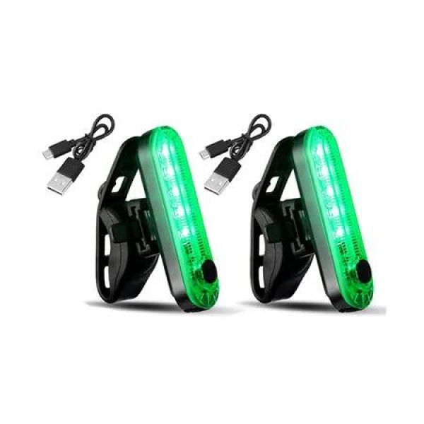 2Pcs Green LED Navigation Lights Kit for Boat Kayak, Stern Light Battery 0perated, Easy Clip on for Night Kayaking, Boating, Green