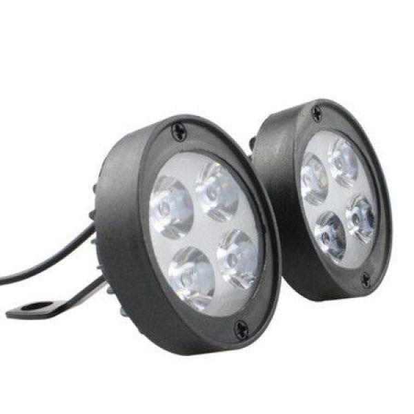 2Pcs LED Spot Fog Light Motorcycle Headlight LED Fog Lights Spotlight Daytime Running Driving