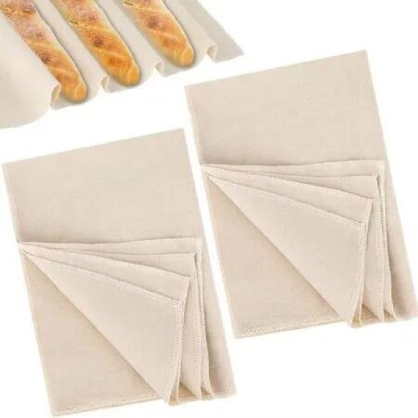 2Pcs Proofing Cloth for Bread Baking Linen Bread Towel Pastry Cloth for Rolling Dough Flour Sack Towels for Bread Proofing 75x45cm