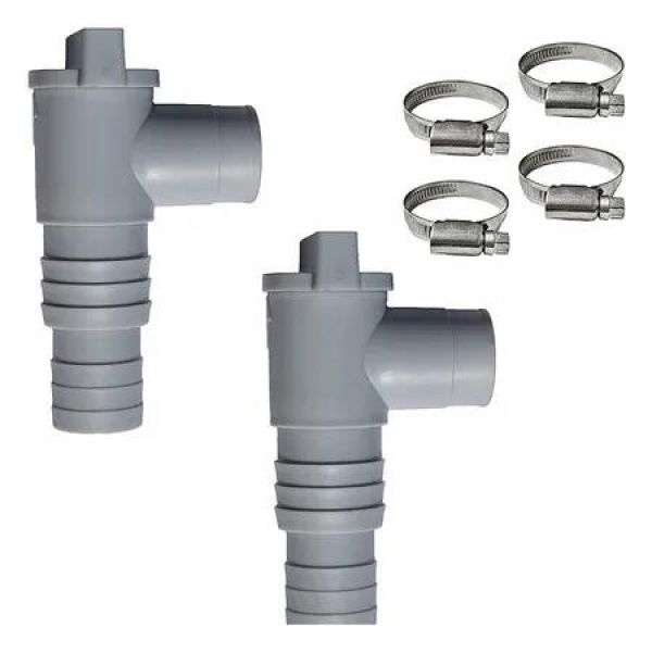 2Pcs PVC Pool Filter Pump Adapter for 32mm Pipe Hoses Connector Part Pool On or Off Plunger Valve Leak Proof Replacement