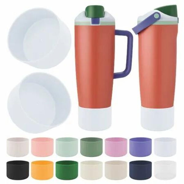 2PCS Silicone Boot Compatible with Owala 30oz & 40oz FreeSip Sway Bottles & Tumblers,Protective Anti-Slip Bottom Cover Sleeve for Freesip Sway Tumbler