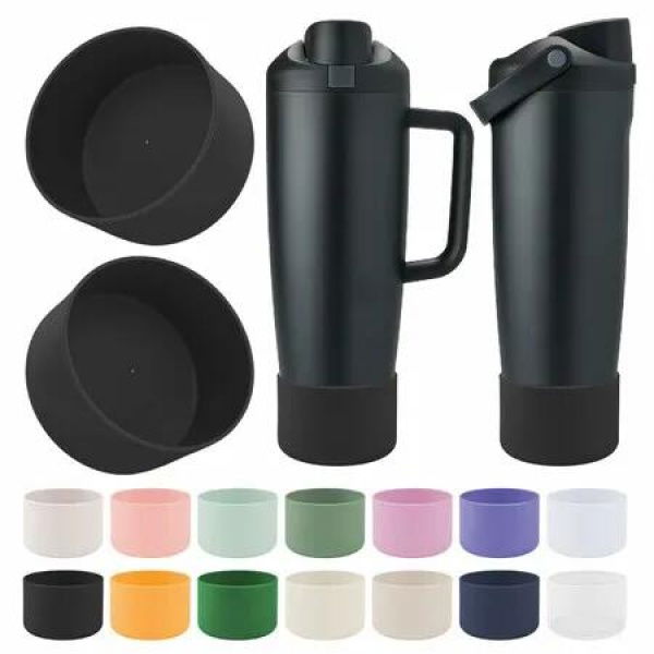 2PCS Silicone Boot Compatible with Owala 30oz & 40oz FreeSip Sway Bottles & Tumblers,Protective Anti-Slip Bottom Cover Sleeve for Freesip Sway Tumbler