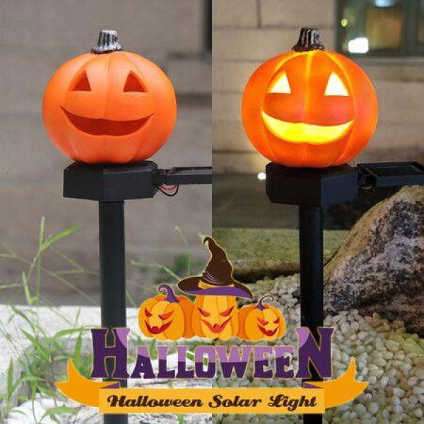 2pcs Solar Led Light Outdoor Halloween Pumpkin Light Waterproof Solar Lawn Lamp Outdoor Lighting Solar Lamps Garden Lights