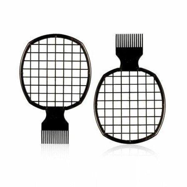 2Pcs Twist Combs, Hair Sponge Brush Upgraded Twist Comb, Better Than Hair Sponge for Men Women Curls(Black)