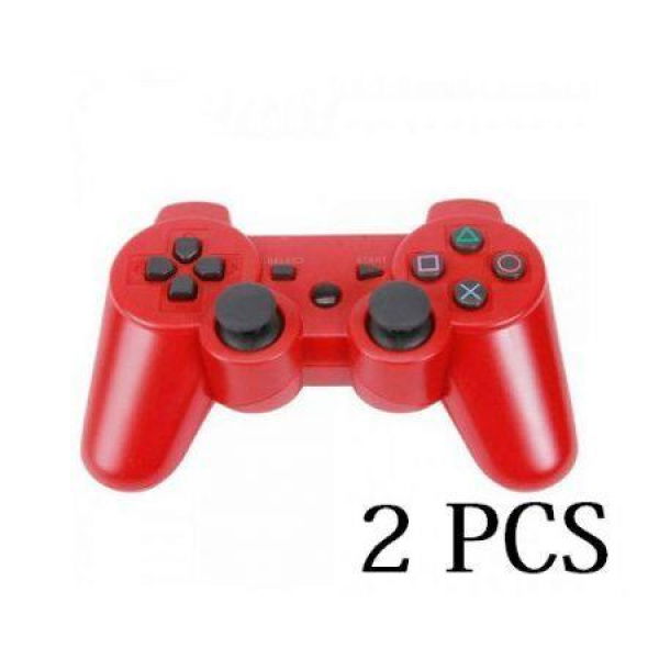 2PCS Wireless Bluetooth Controllers For PS3 Red