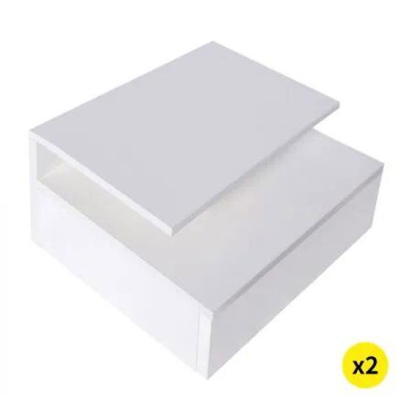 2x Bedside Tables Side Table White