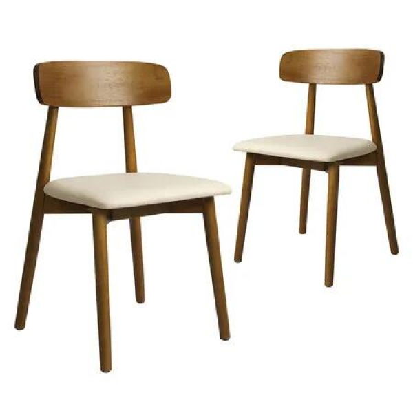 2x Dining Chairs Kitchen Chair Walnut