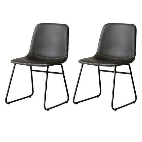 2x Dining Chairs Kitchen Table Black