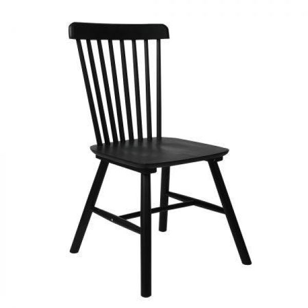 2x Dining Chairs Kitchen Winsor Black