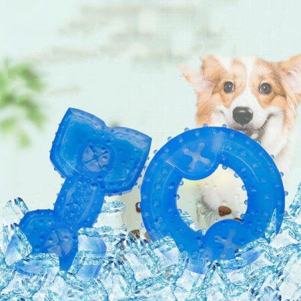 2x Freeze Fetch Food Cooling Pet Dog Puppies Teeth Chew Toy