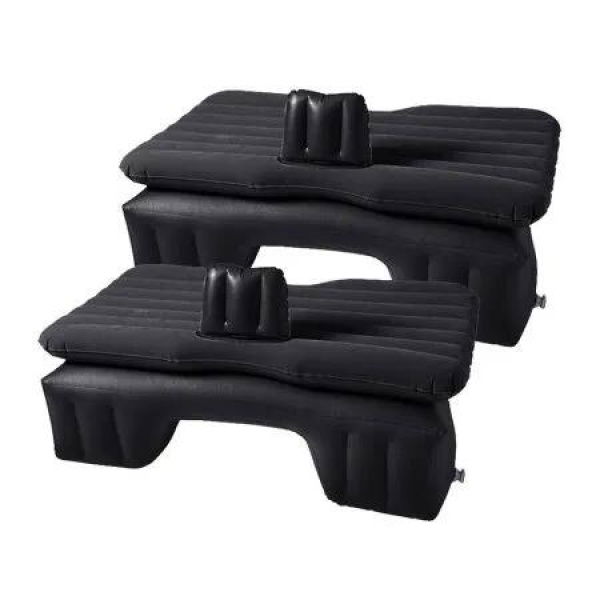 2X Inflatable Car Mattress Portable Travel Camping Air Bed Rest Sleeping Bed Black