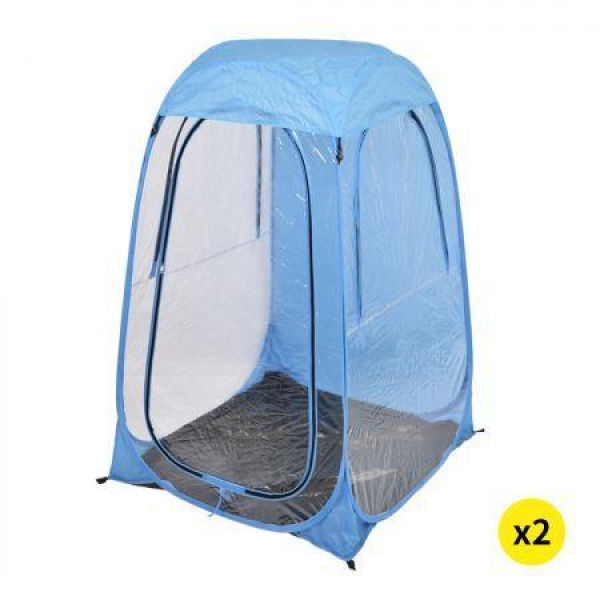 2x Pop Up Tent Camping Weather Blue