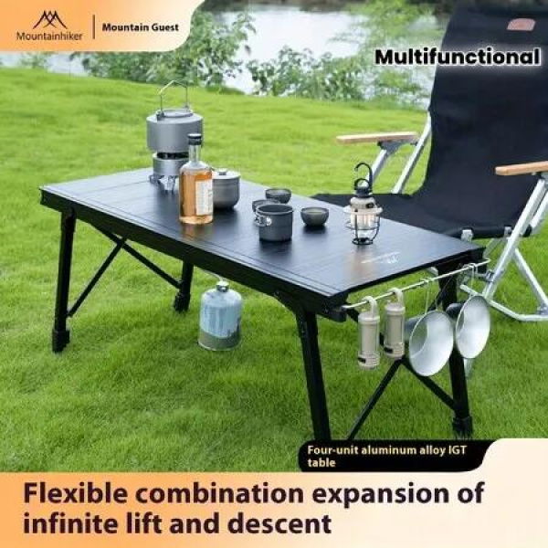 3-5 Units Mountainhiker Folding IGT Camping Lift Table | Ultralight Aluminum Alloy Multifunctional Table with Handbag, Adjustable Height, Sled Base