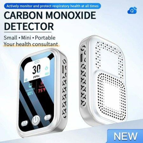 3-in-1 Carbon Monoxide Detector Portable Mini Air Quality Monitor For Indoor/Outdoor.