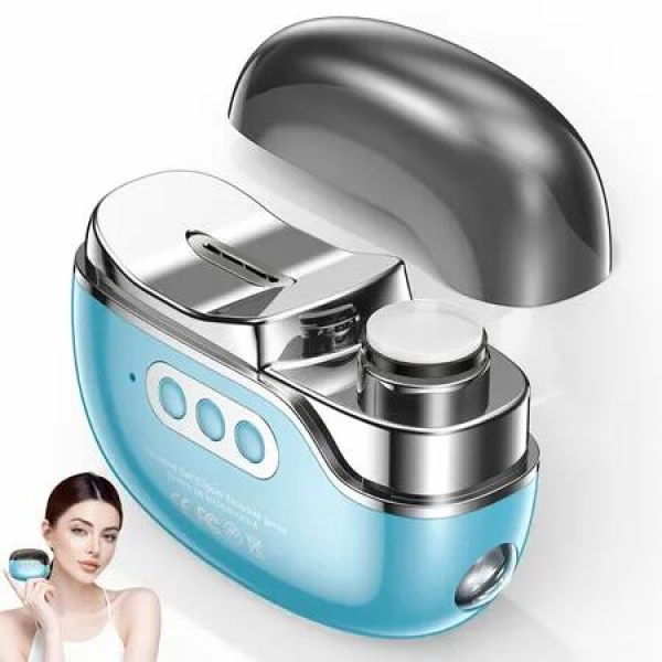 3 in 1 Electric Nail Clipper with Light & 3 Speeds, Fingernail Trimmer Polisher & Clip Storage, USB Rechargeable Automatic Nail File Blue