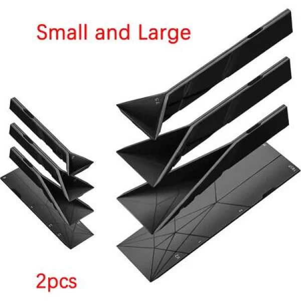 3-in-1 Foldable Measuring Spoons 2 Spoons with 6 Different Sizes Multifunction Folds Flat Kitchen Gadget Color Black